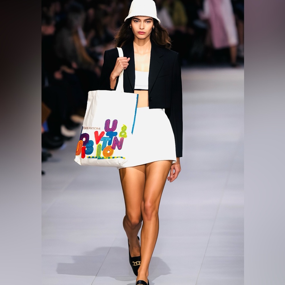 LOUIS VUITTON Linen Exhibition Tote - 2022 Shenzhen Exhibit